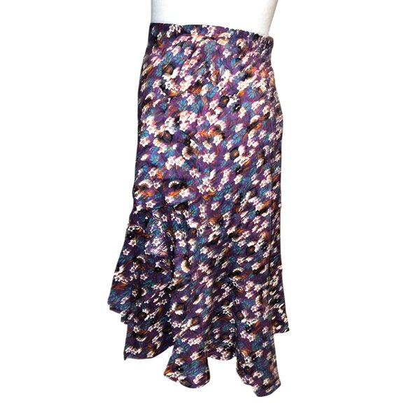 Band of the Free NWT Linaelle Purple Floral Wrap Skirt Sz Small Purple Womens - Picture 9 of 13
